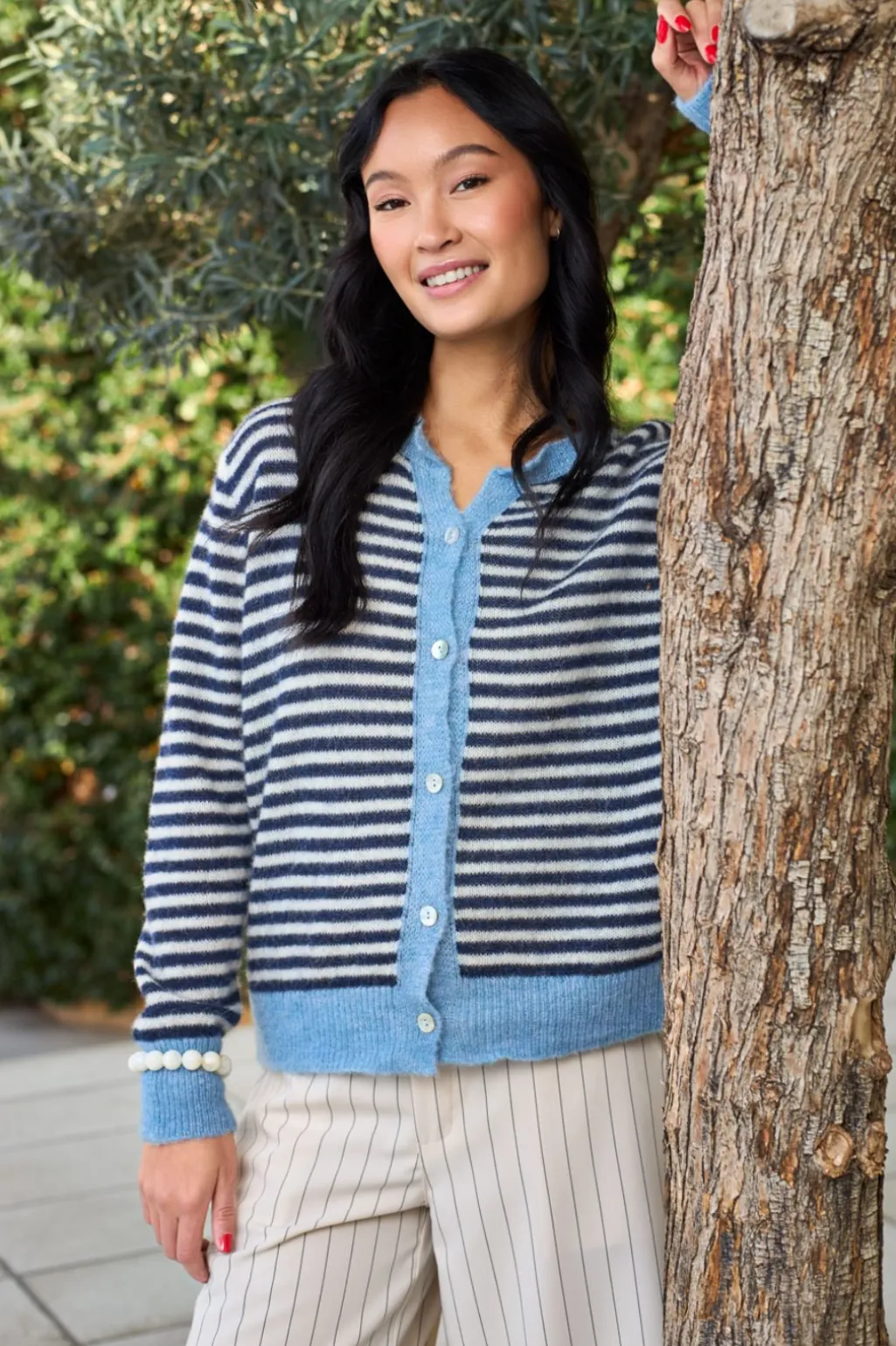 Bcdell Striped Knit Cardigan 1245