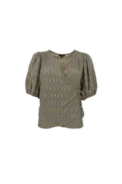 Bcluna Puff Sleeve Wrap Blouse 39175