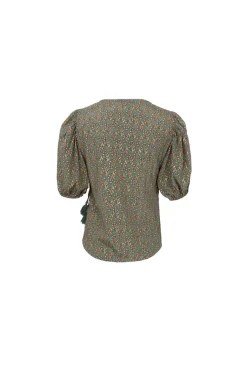 Bcluna Puff Sleeve Wrap Blouse 39175