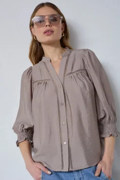 Callumcc Lace Puff V-Shirt 45173