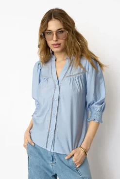 Callumcc Lace Puff V-Shirt 45173