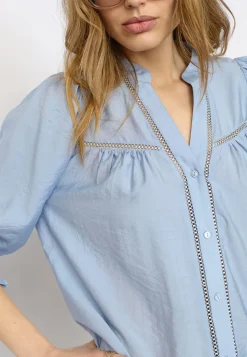 Callumcc Lace Puff V-Shirt 45173