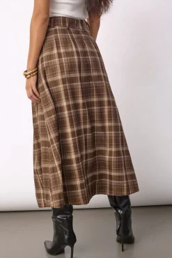 Dagnycc Anya Check Pleat Skirt 500071