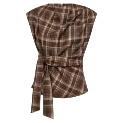 Dagnycc Check Pleat Top 500070