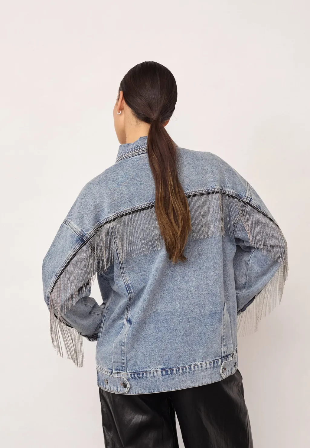 Denicecc Denim Fringe Jacket 500114