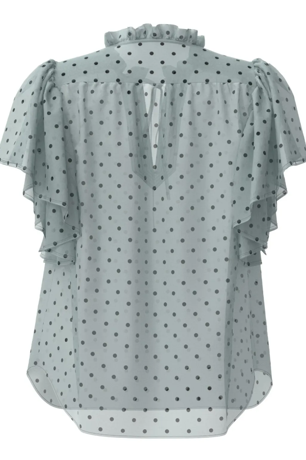 Dionnecc Dot Ss Frill Top 35664