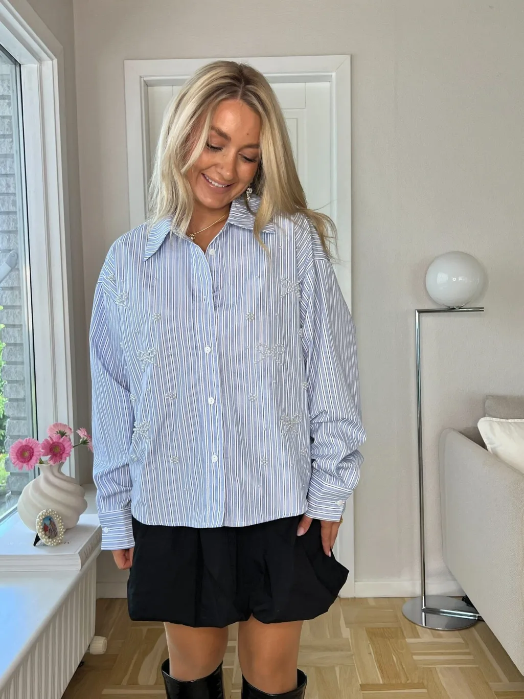 Dmpearl Bow Shirt 160786C