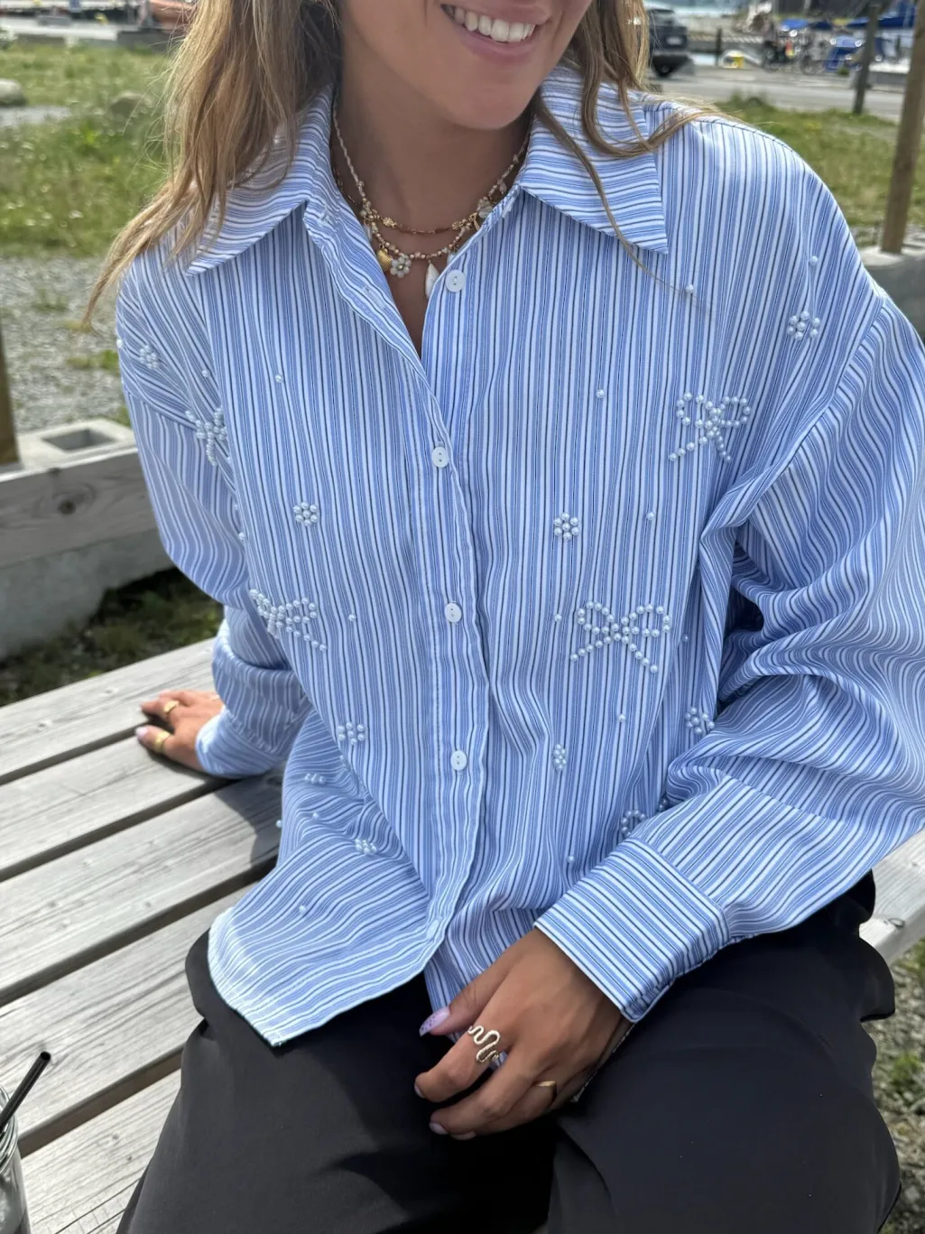 Dmpearl Bow Shirt 160786C