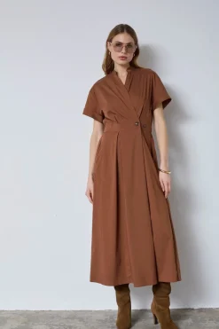 Elaracc Wrap Ss Dress 46112