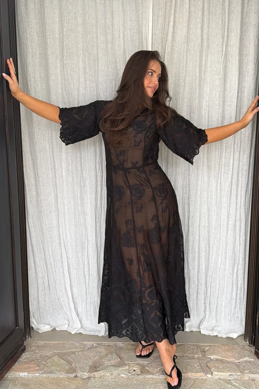 Ellinoric Lace Long Dress