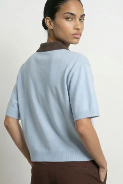 Hdsarah Ss Boxy Polo Knit 32001014