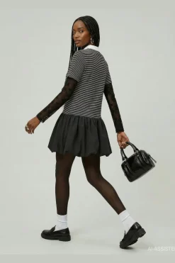 Hdyuna Ss Polo Balloon Dress 32000587