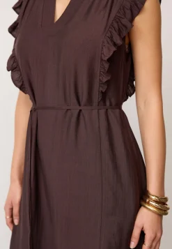 Heracc Frill Ss Crop V-Dress 46099