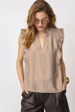 Heracc Frill Ss V-Top 45165
