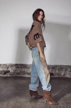 Hlabarrel Vintage Wash Flip Jeans HL10717