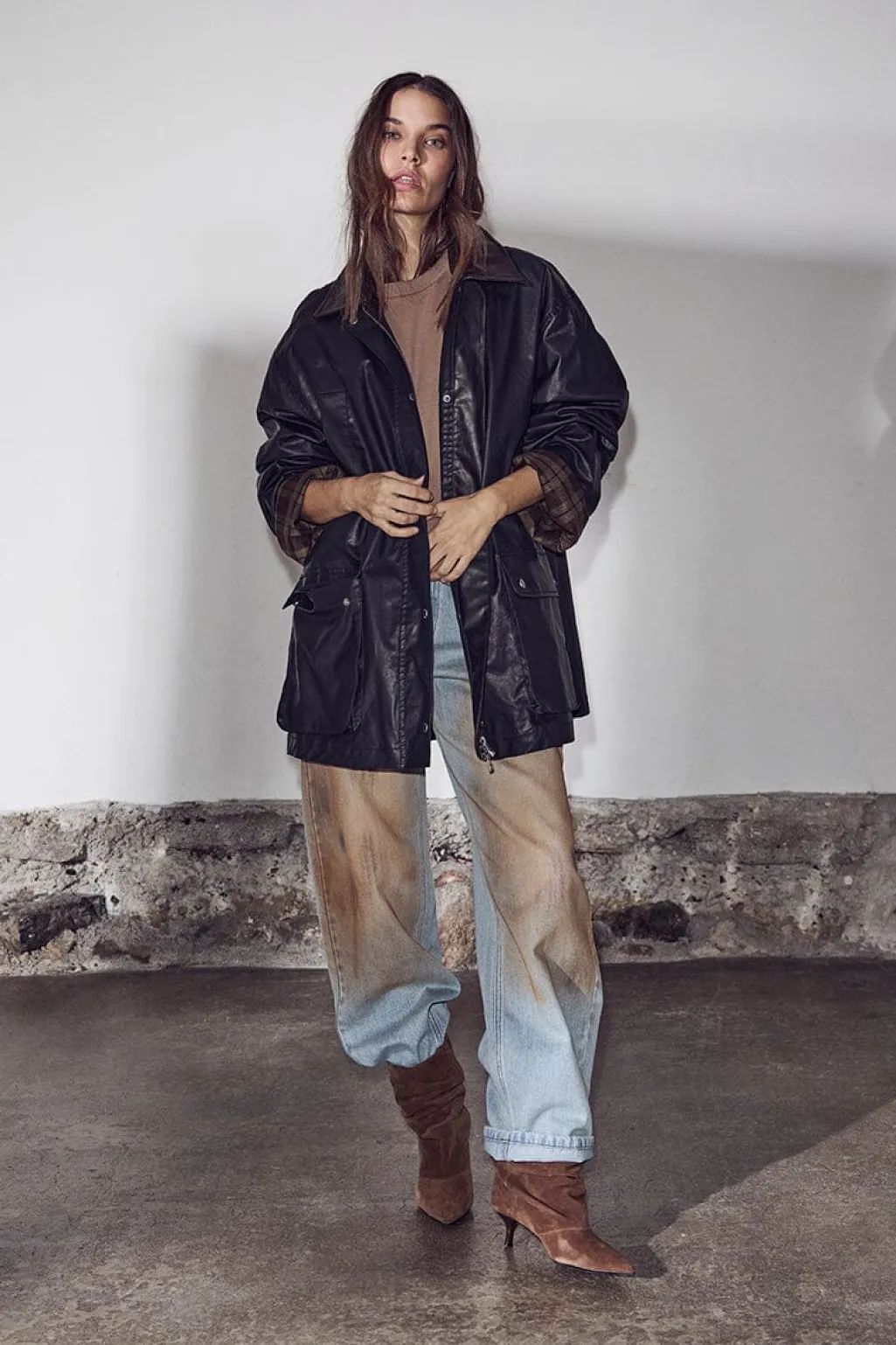 Hlabarrel Vintage Wash Flip Jeans HL10717