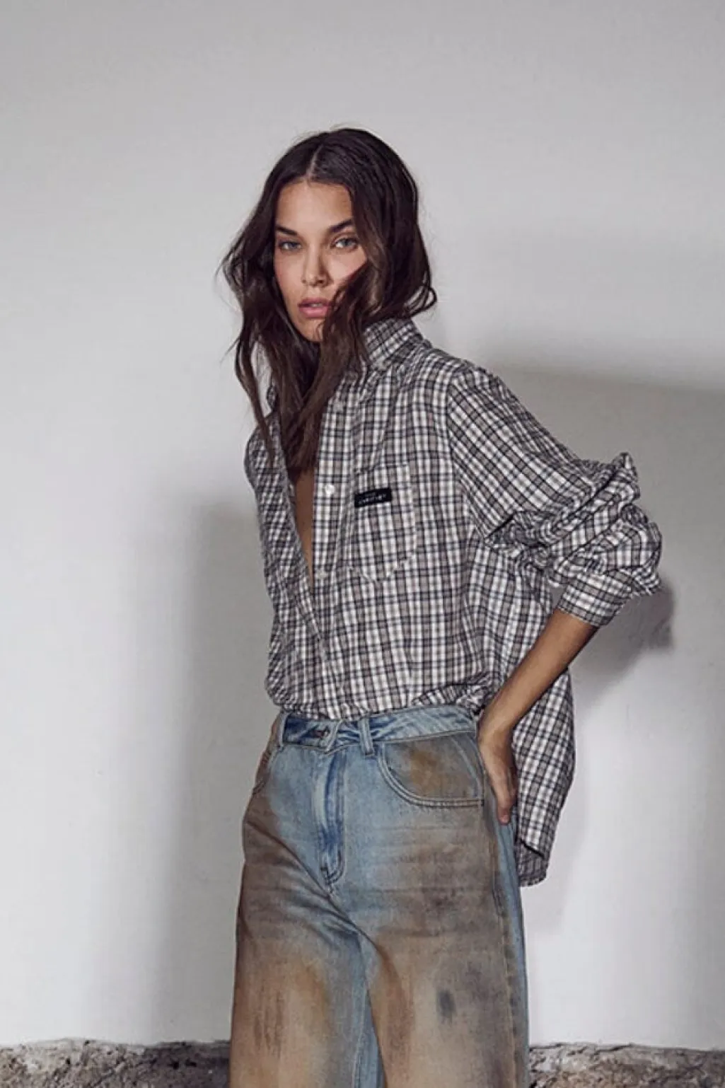 Hlabutton Down Mini Check Shirt HL10719