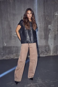 Hladrew Barrel Panel Jeans HL10499
