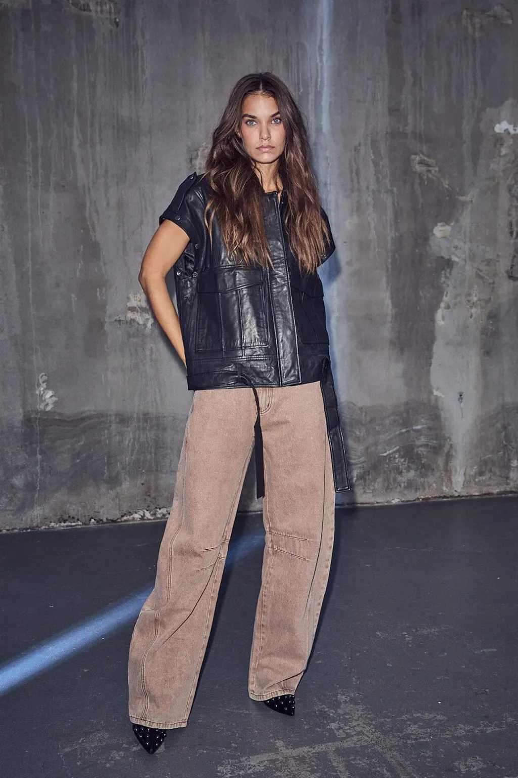 Hladrew Barrel Panel Jeans HL10499