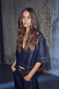 Hladrew Denim Top Unwashed HL10556