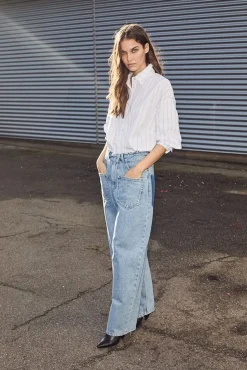 Hlafine Line Twist Bow Shirt HL10210