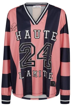Hlahl24 Stripe Football Blouse HL10484