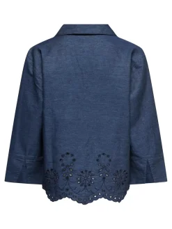 Jdybille L/S Chambray Embroidery Top