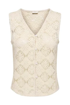 Jdyeva S/L V Neck Button Top Dia