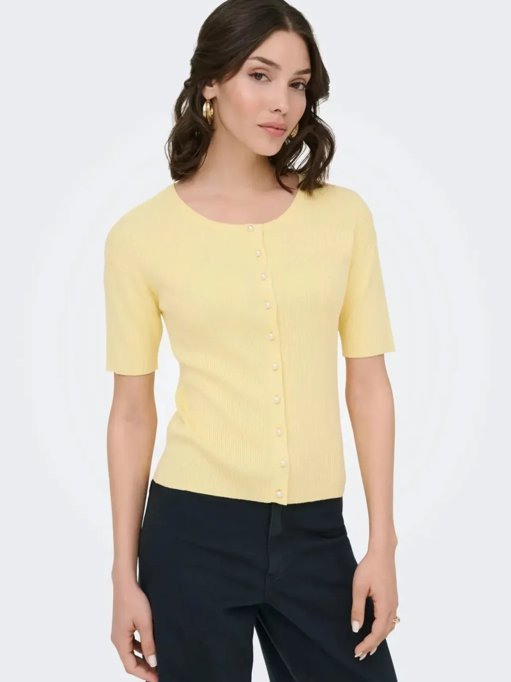 Jdygaby 2/4 O-Neck Pearl Cardigan Knt