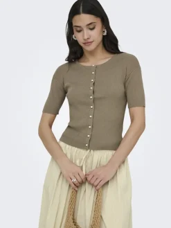 Jdygaby 2/4 O-Neck Pearl Cardigan Knt