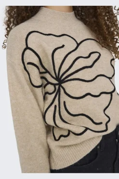 Jdyjella L/S Flower Pullover Knt
