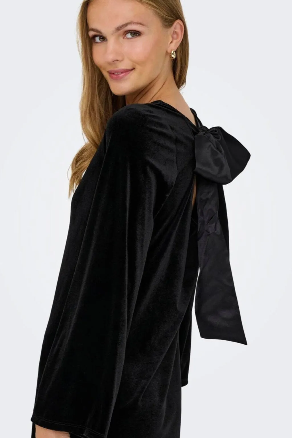 Jdyvictory L/S Velvet Bow Dress