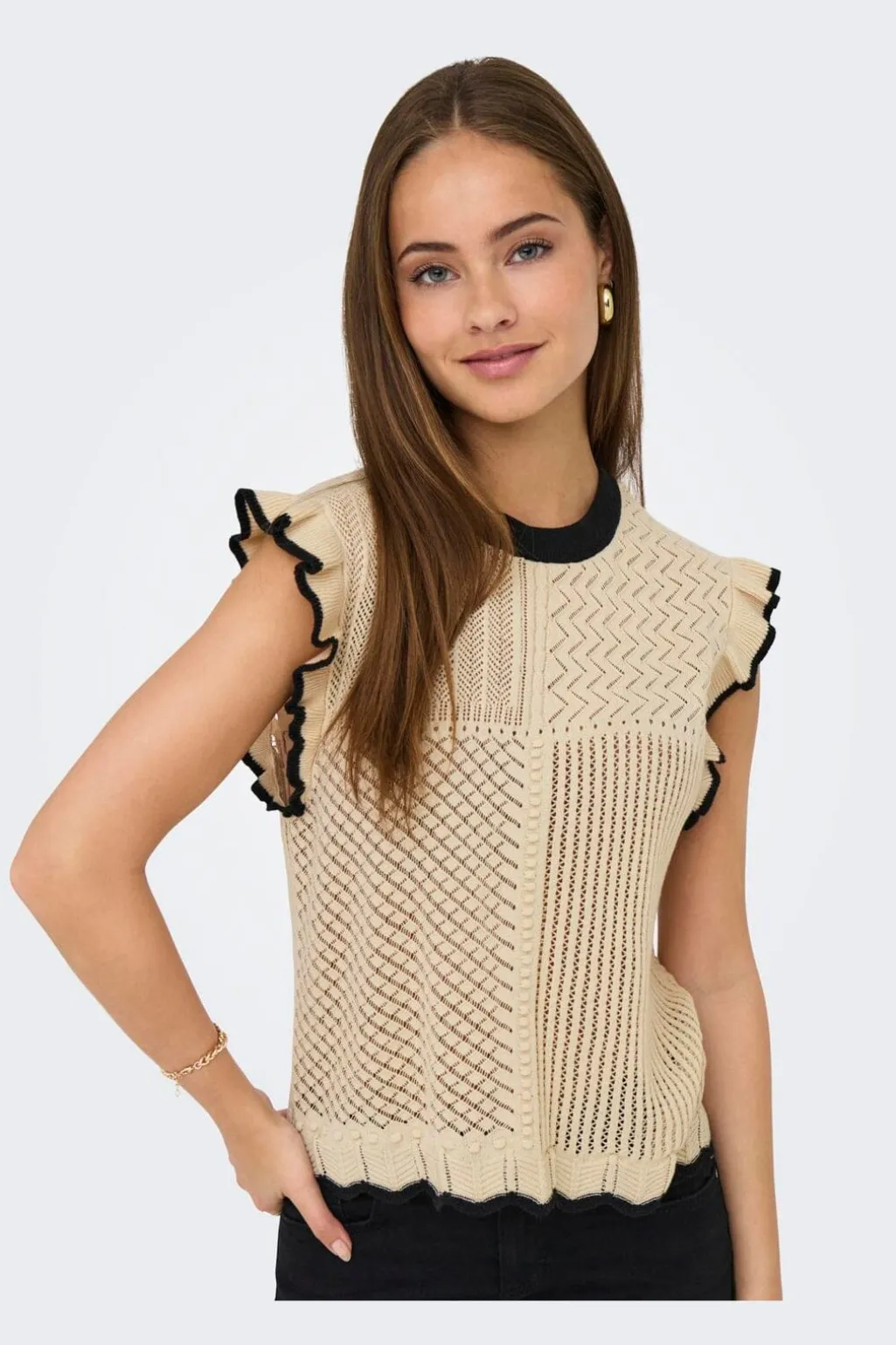 Jdyviolet S/L Frill Pullover Knt