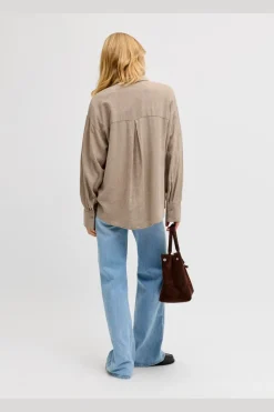Jxalmira Linen Blend Ls Shirt Ln
