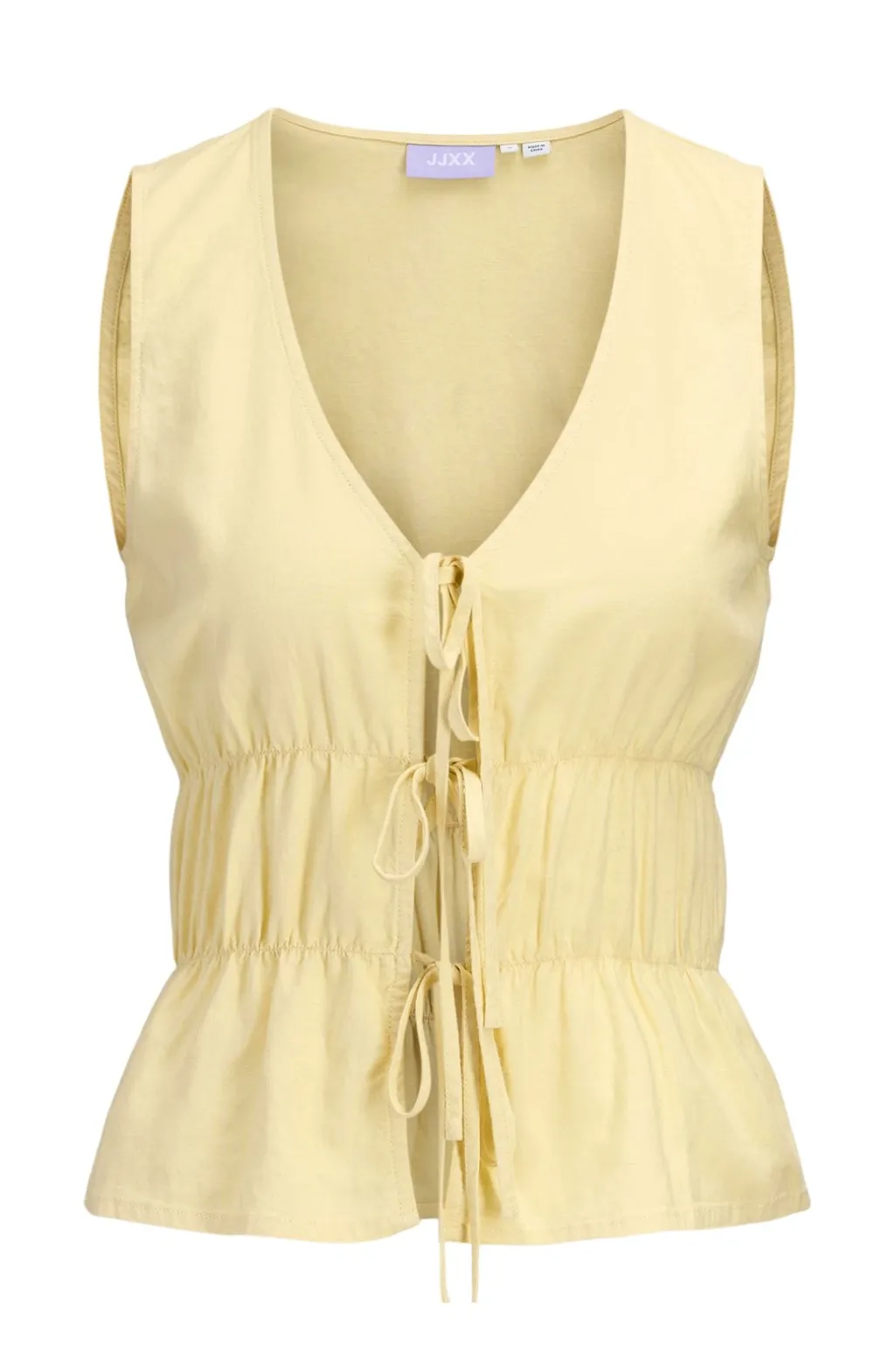 Jxalmira Linen Blend Tie Sl Top Ln