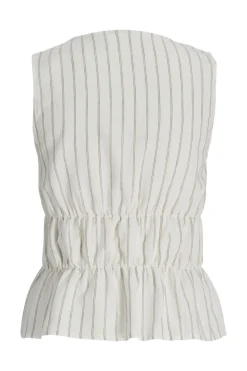 Jxalmira Linen Blend Tie Sl Top Ln