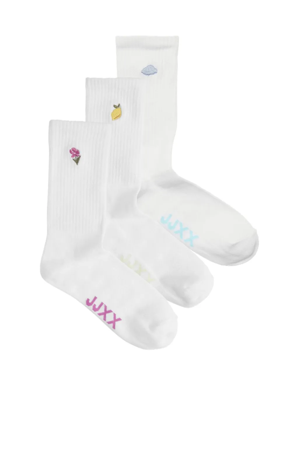 Jxreese Embroidery Sock 3-Pack Acc
