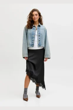 Jxvima Satin Asymmetric Skirt Ln