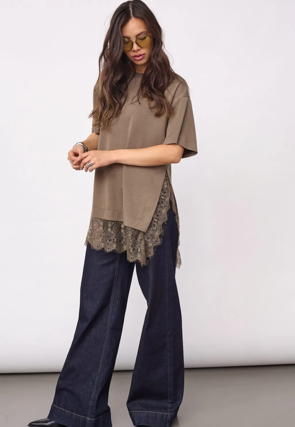 Larsoncc Mix Lace Tee 500414