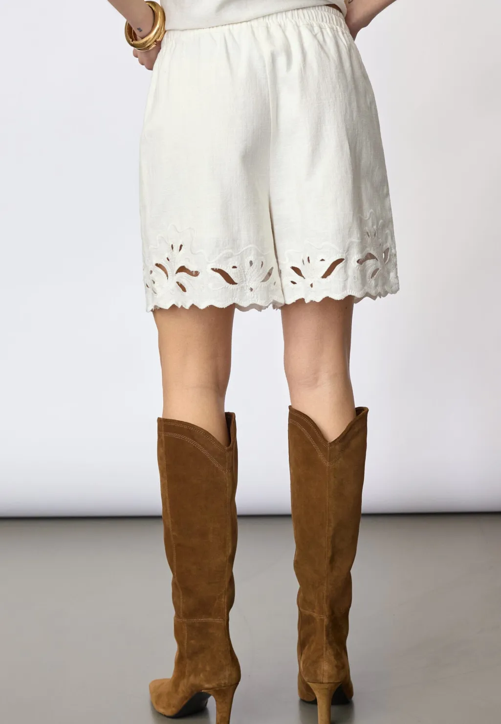 Litacc Linen Emb Shorts 41196