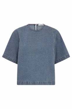Lovacc Denim Ss Blouse 45080