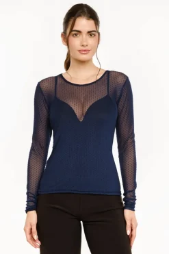 Ltmesh Ls Tshirt, Dot 22069