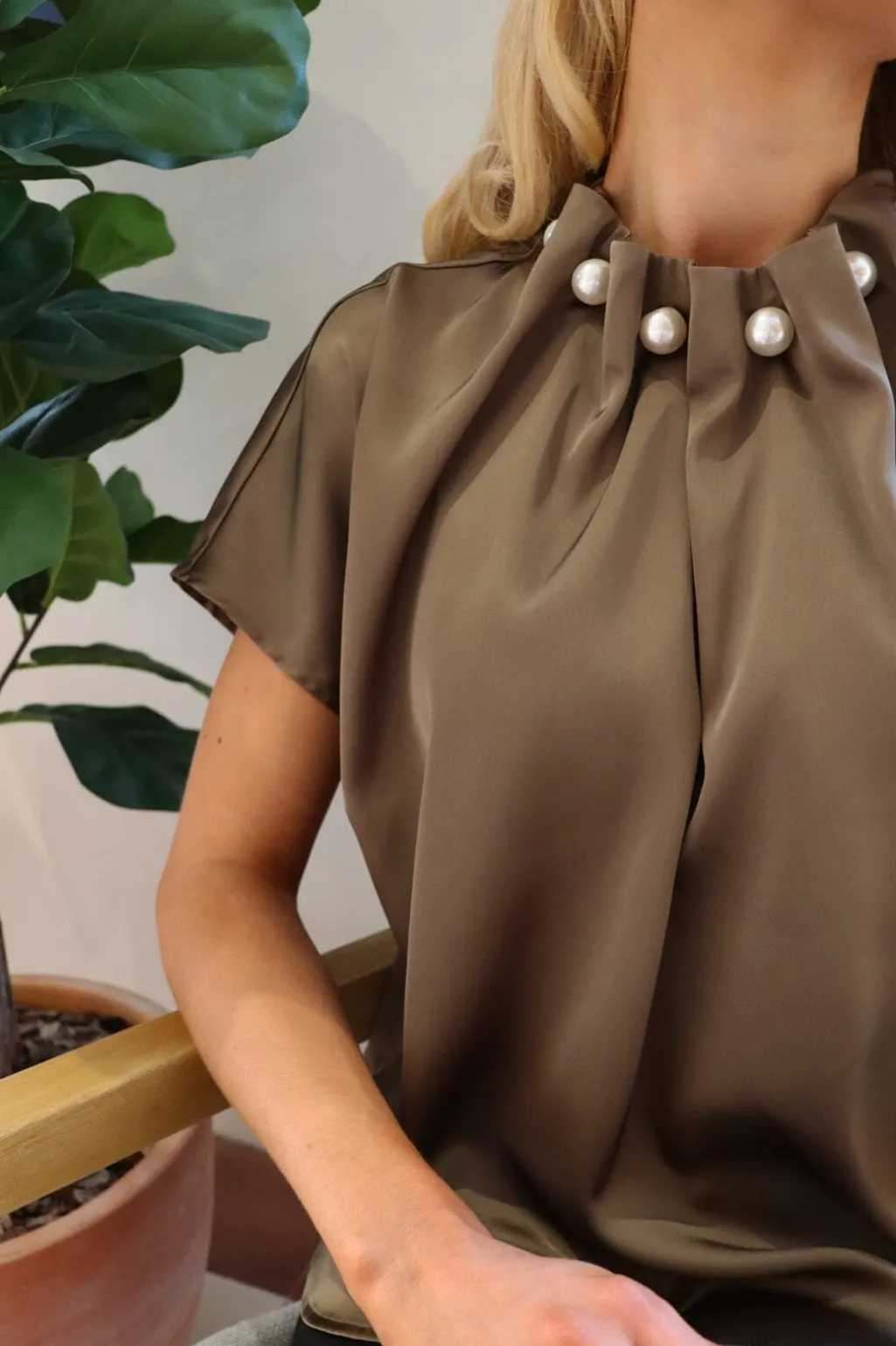 Ltpip Ss Pearl Blouse 22379