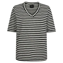 Ltulla-Ss-Vneck-Stripe-Tshirt