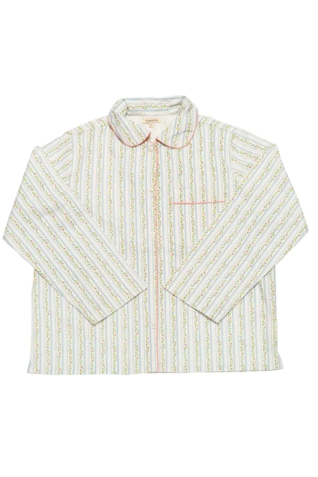 Msmoe Shirt Summer Stripe Blue