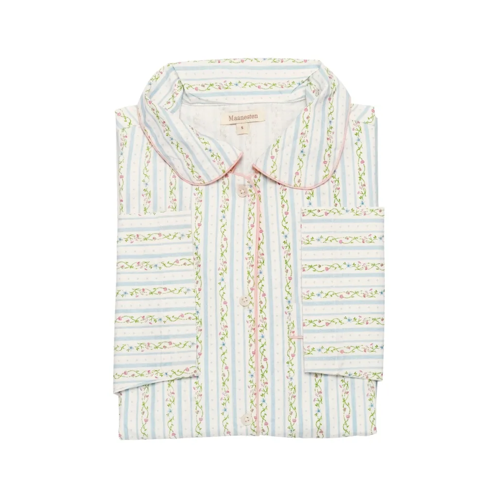 Msmoe Shirt Summer Stripe Blue