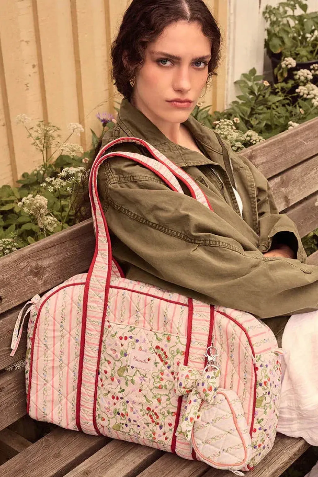 Mssuvi Quilted Bag Summer Stripes Peach