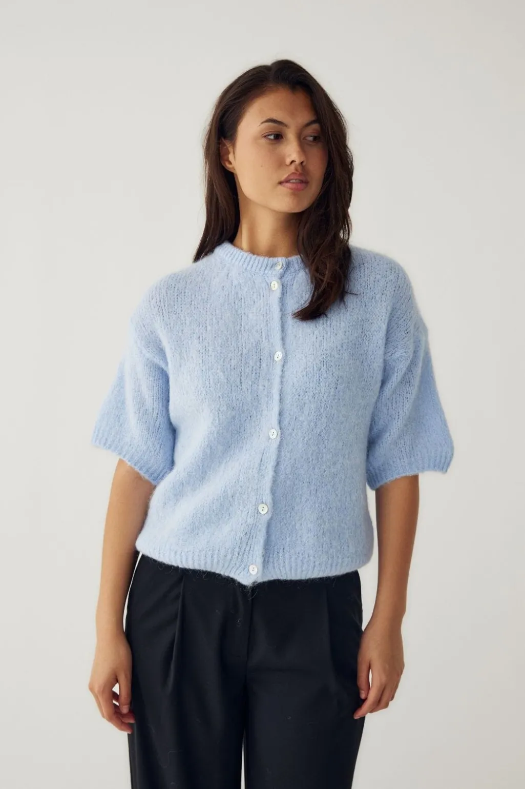 Nln-Kae Ss Knit Cardigan 15950003