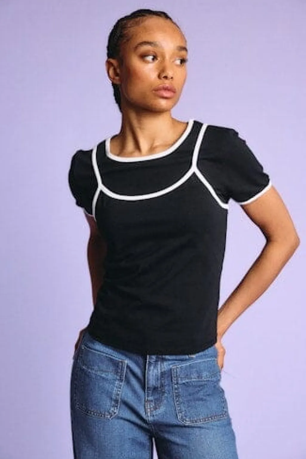 Nmkerry S/S Double Layer Top /Tnt14
