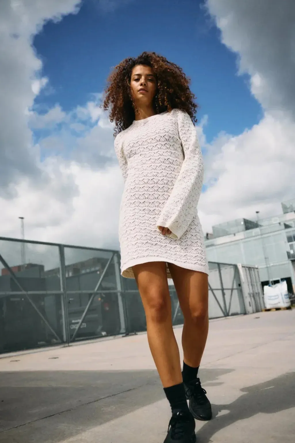 Nmlaika L/S Flared Sleeve Knit Dress Fwd